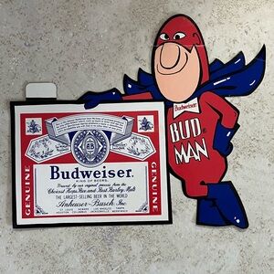 Vintage Budweiser Bud Man Sticker